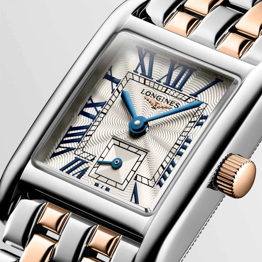 Longines Mini Dolcevita klocka 21.50x29.00mm silverkvarts 18kt guld stål L5.200.5.71.7