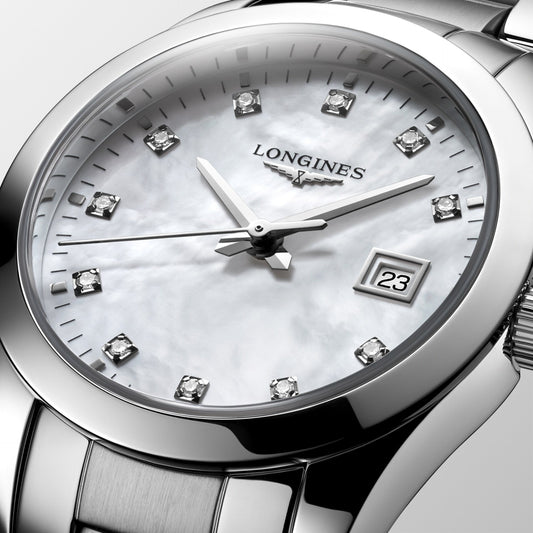 Longines Conquest Classic 29mm Pärlemorfärgad Quartz Stålklocka L2.286.4.87.6
