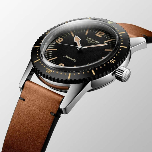 Longines herrklocka Longines Skin Diver-klocka 42 mm automatisk stål L2.822.4.56.2