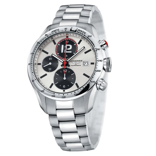 Longines Grand Vitesse Chrono 42mm Silver Automatic Steel Watch L3.636.4.76.6