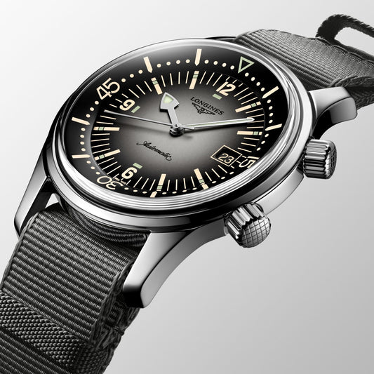 Longines Legend Diver Watch 42mm Grå Automatisk Stål L3.774.4.70.2