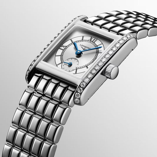 Longines Mini Dolcevita klocka 21.5x29mm silver diamanter kvarts stål L5.200.0.75.6