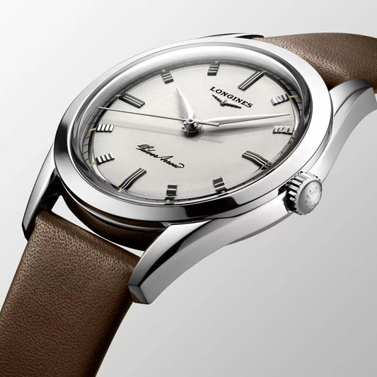 Longines Silver Arrow 38.5mm Silver automatisk stålklocka L2.834.4.72.2
