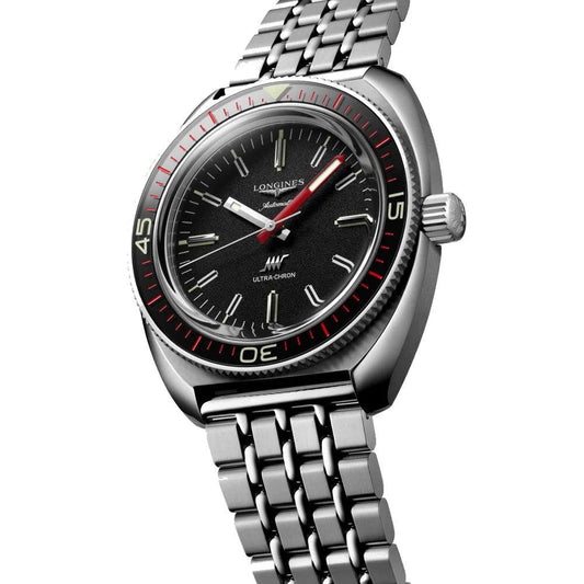 Longines Ultra-Chron Box Edition 43mm svart automatisk stålklocka L2.836.4.52.9
