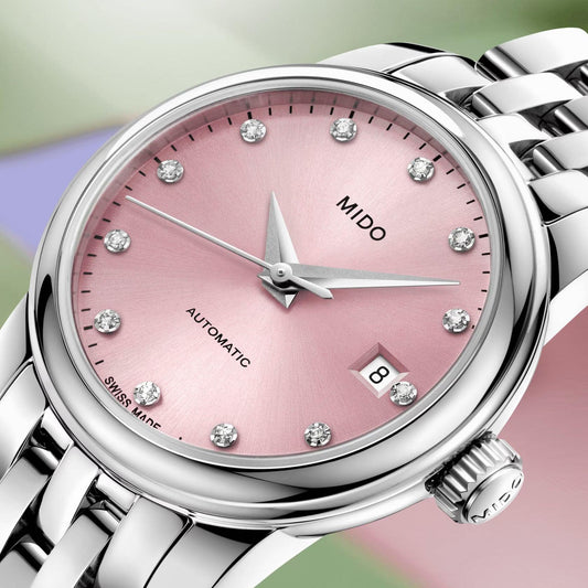 Mido Baroncelli Lady Twenty Five 25mm roséguld automatisk stålklocka M039.007.11.336.00