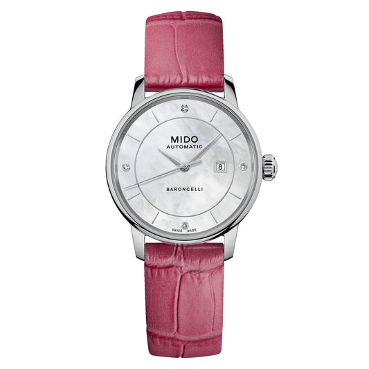 Mido Baroncelli Signature Lady Colors Box Special Edition 30mm Mother-of-Pearl Automatic Steel M037.207.16.106.00