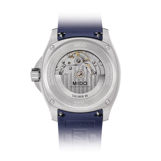 Mido Multifort TV Big Date 40x39.2mm blå automatisk stålklocka M049.526.17.041.00