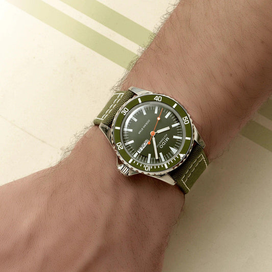 Mido Ocean Star Tribute 40,5 mm grön automatisk stålklocka M026.830.18.091.00