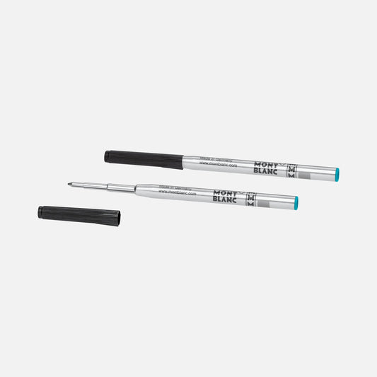 Montblanc 2 Kulspetspennor med refill (M) Barbadosblå (Karibisk blå) 128219