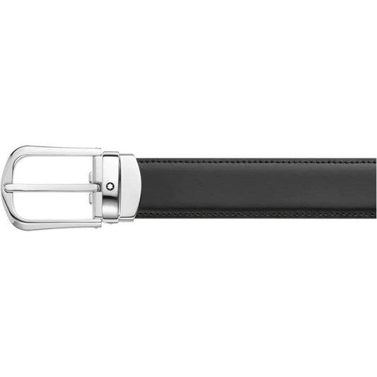 Montblanc Elegant Herrbälte Svart/Brunt 30mm Vändbart Justerbart 114412