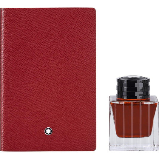 Montblanc Set Anteckningsblock 147 Linjerat och Bläckrött (rött) 50 ml 117597
