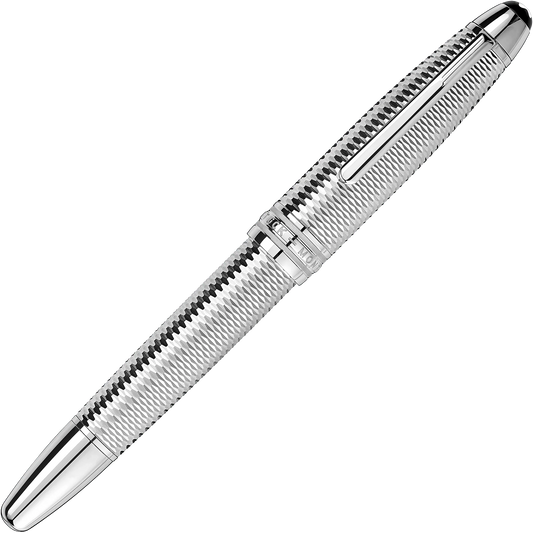 Montblanc Meisterstück Geometry Solitaire LeGrand reservoarpenna M spets platinabelagd silverfärg 118097
