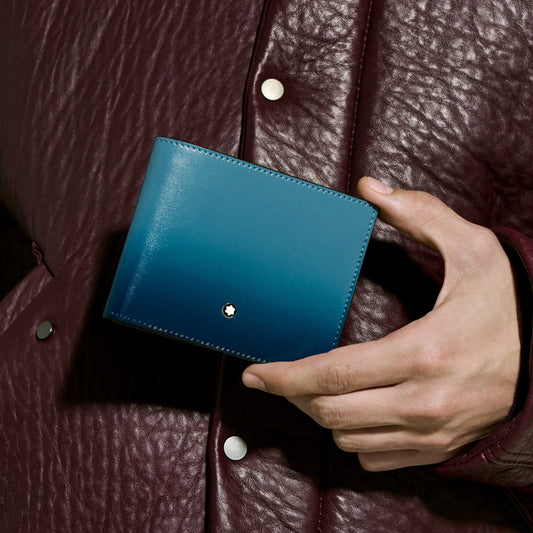 Montblanc Meisterstück 6cc plånbok Fumé Blue Gradient 199266