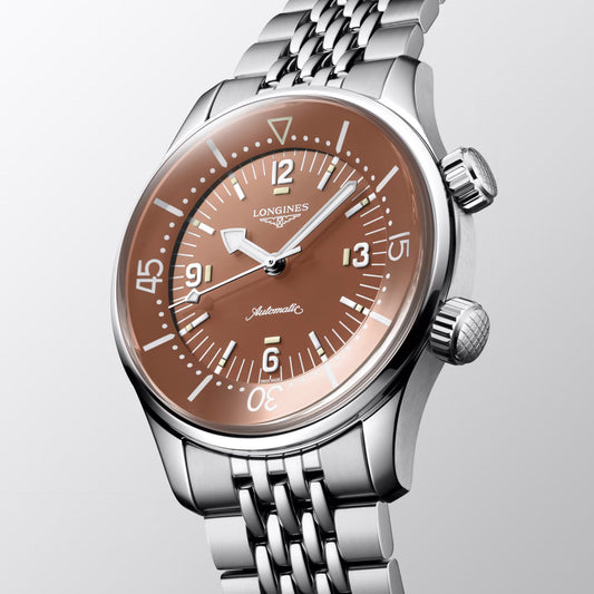Longines Legend Diver 39mm Terrakotta Automatisk Stålklocka L3.764.4.96.6