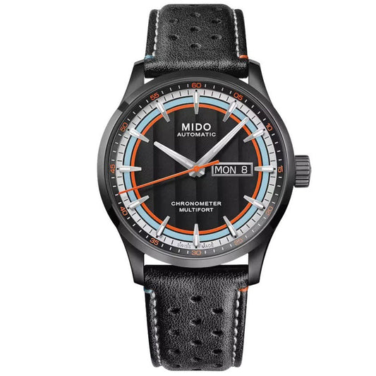 Mido Multifort Chronometer 1 Racer 42mm Svart Automatisk Stål Svart PVD-finish M038.431.36.051.00