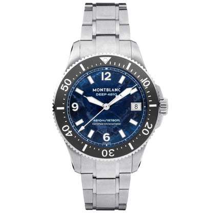 Montblanc Iced Sea 0 Oxygen Deep 4810 43mm Blå Automatisk Titanklocka 135634