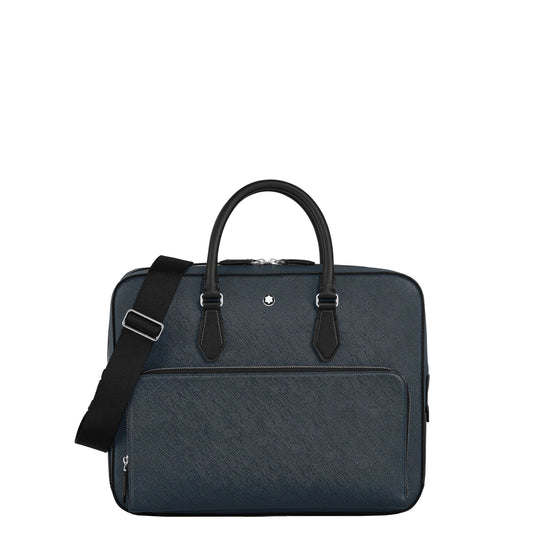 Montblanc Sartorial Medium Dokumentväska i Blå Tweed 220332