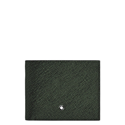 Montblanc 6-fackig plånbok i tweed, kakifärgad 220385