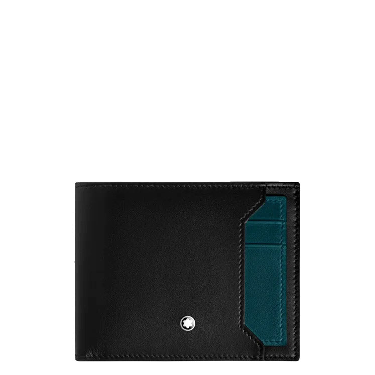 Montblanc Plånbok 6cc med avtagbar korthållare Mjuk Blå Legion 198745