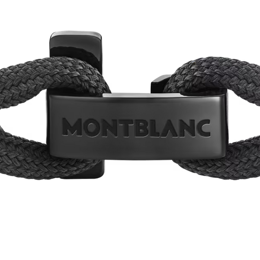 Montblanc armband med svart T-lås storlek M 130861 63