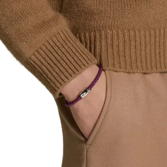 Montblanc Meisterstück Cassis 3-Ring stål- och läderarmband Storlek L 13431368