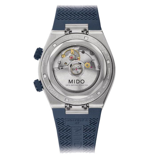 Mido Multifort 8 Two Crowns 38,4x40 mm blå automatisk stålklocka M047.507.17.041.00