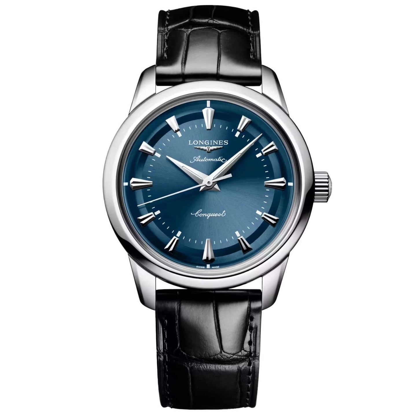 Longines Conquest Heritage 38mm blå automatisk stålklocka L1.649.4.92.2,