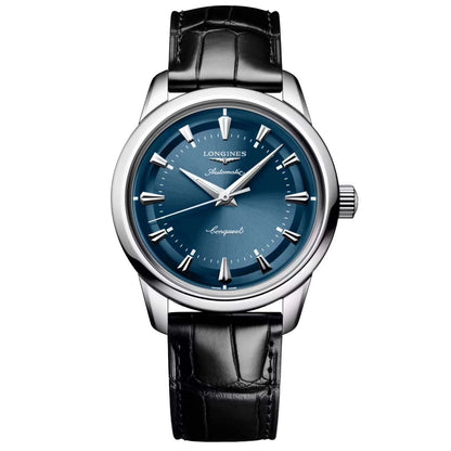 Longines Conquest Heritage 38mm blå automatisk stålklocka L1.649.4.92.2,