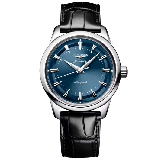 Longines Conquest Heritage 38mm blå automatisk stålklocka L1.649.4.92.2,