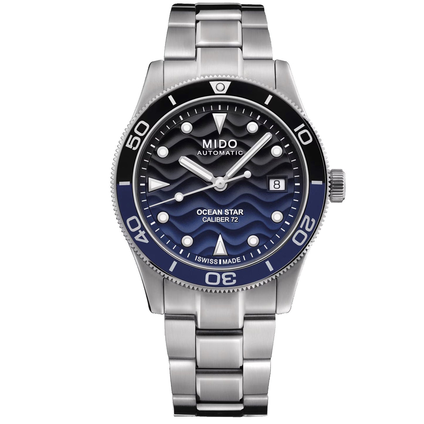 Mido Ocean Star 39mm blå automatisk stålklocka M026.907.11.041.00