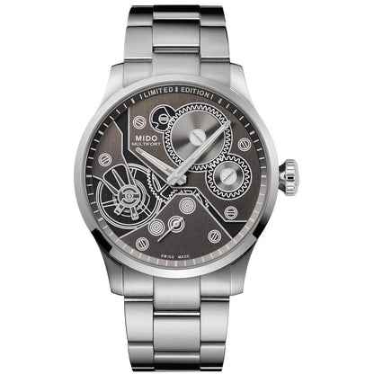 Mido Multifort mekanisk klocka Limited Edition 999 delar 44 mm antracit manuell uppdragning stål M038.605.11.060.00