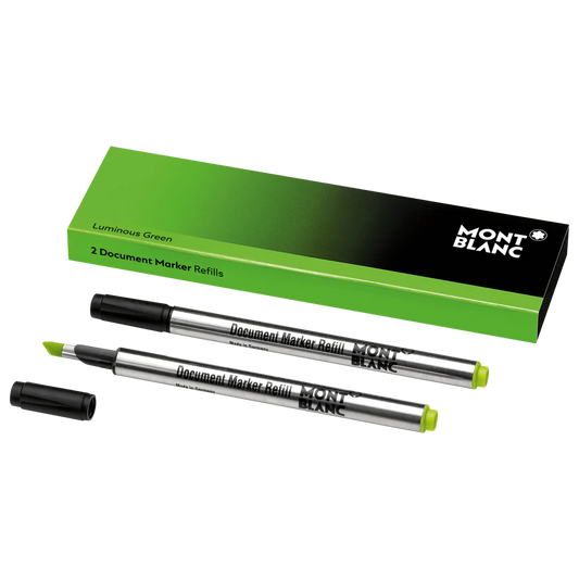 Montblanc 2 överstrykningspenna refills lysande grön dokumentpenna 128253