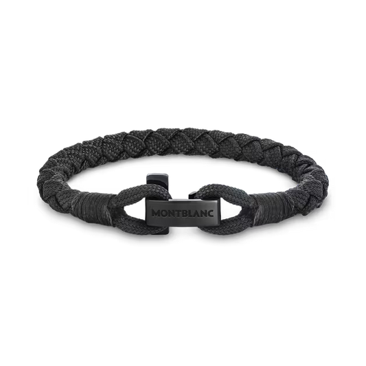 Montblanc armband med svart T-lås storlek M 130861 63
