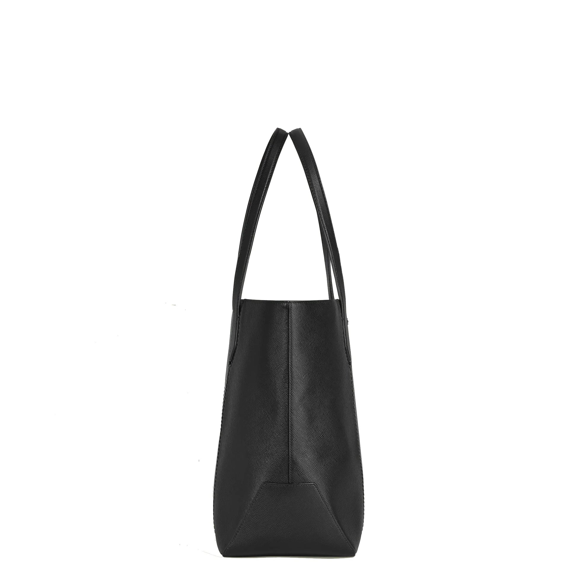 Montblanc borsa tote bag sartorial nero 199362 in pelle nera con superficie testurizzata e design strutturato