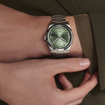 Longines orologio Conquest 2023 41mm verde acciaio automatico L3.830.4.02.6