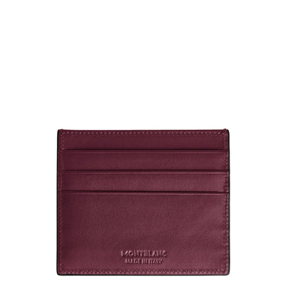Montblanc porta carte extreme 3.0 multi lime cassis in pelle burgundy con design minimalista e cuciture precise