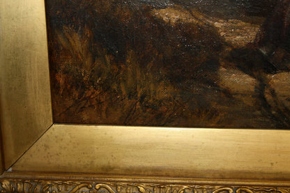 Cornice decorativa dorata con dettagli intricati per joseph paul pettitt e george young the mussel gatherers south coast gatherers
