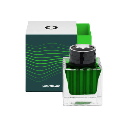 Boccetta d’inchiostro montblanc starwalker polargreen verde 50ml in vetro trasparente con tappo nero