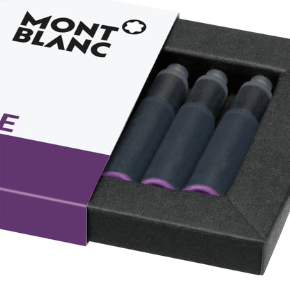 Montblanc inchiostro in cartucce amethyst purple 8 pezzi in confezione nera elegante colore amethyst purple
