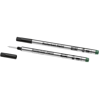 Montblanc eccetto roller refill punta m irish green con corpo metallico e tappo nero per scrittura precisa