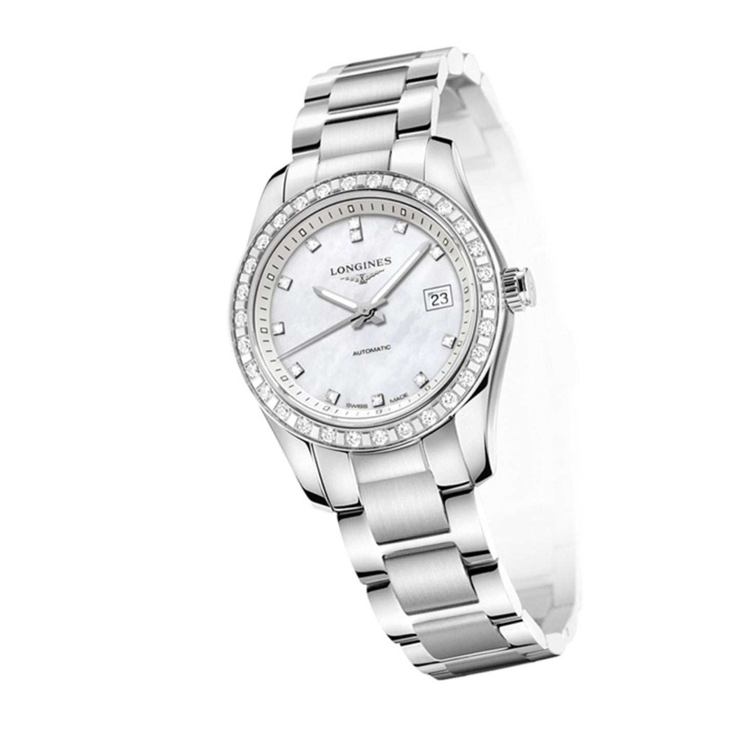 Longines Conquest Classic 29.5mm Pärlemor automatisk stålklocka L2.285.0.87.6