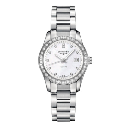 Longines Conquest Classic 29.5mm Pärlemor automatisk stålklocka L2.285.0.87.6