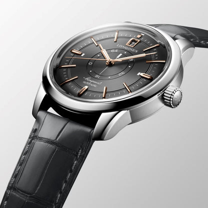 Longines Conquest Heritage Central Power Reserve 38mm Antracit Automatisk Stålklocka L1.648.4.62.2