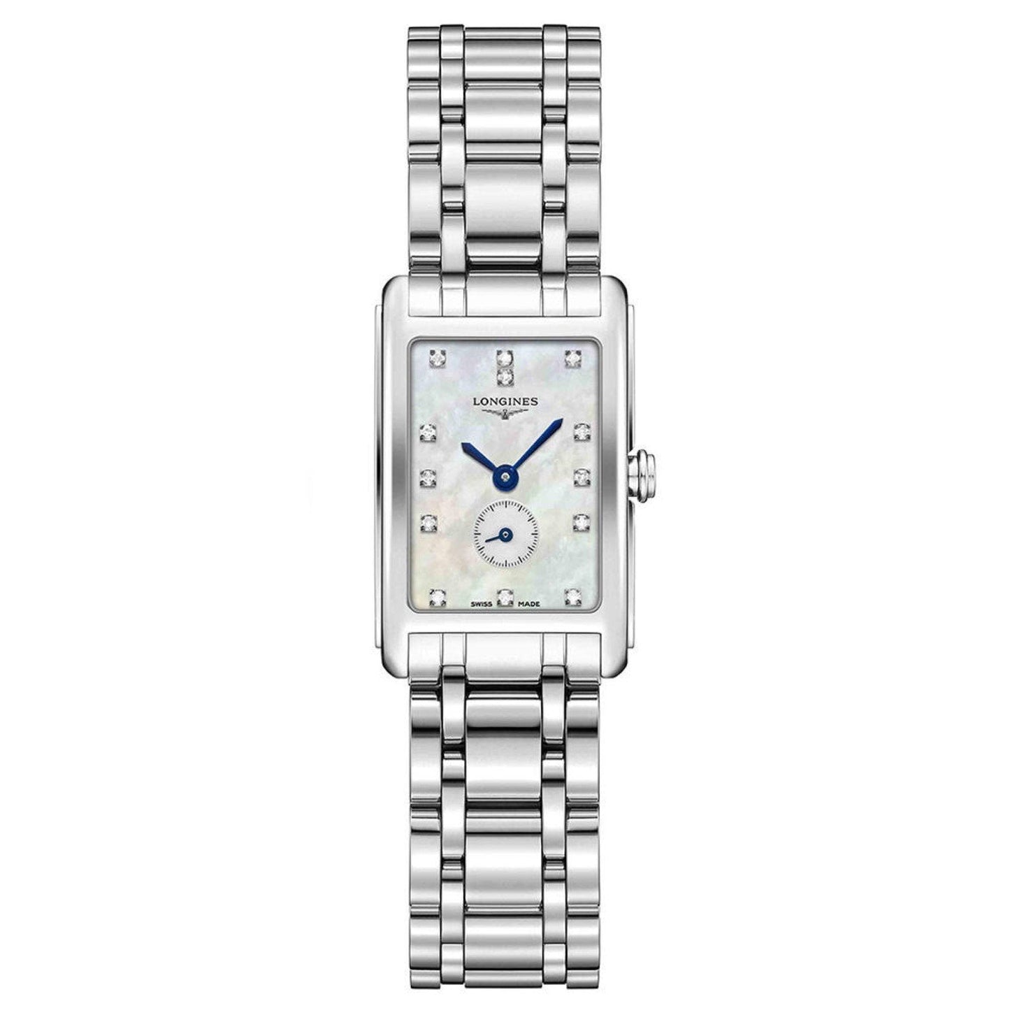 Longines DolceVita klocka 17.70x27mm pärlemor diamanter kvarts stål L5.258.4.87.6