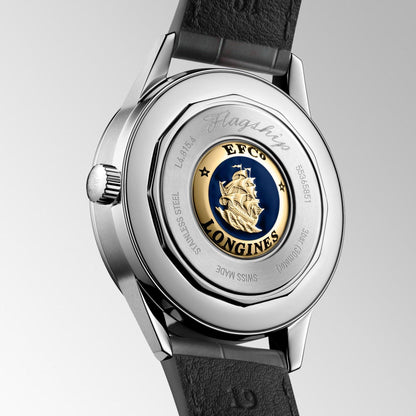 Longines orologio Flagship Heritage Moonphase 38,5 mm argento automatico acciaio L4.815.4.72.2