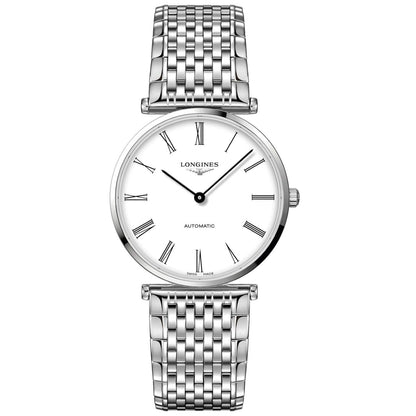 Longines orologio Le Grande Classique 38mm bianco automatico acciaio L4.918.4.11.6