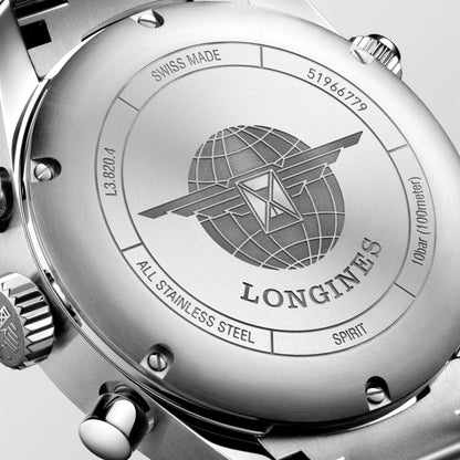 Longines orologio Longines Spirit 42mm argento automatico acciaio L3.820.4.73.6