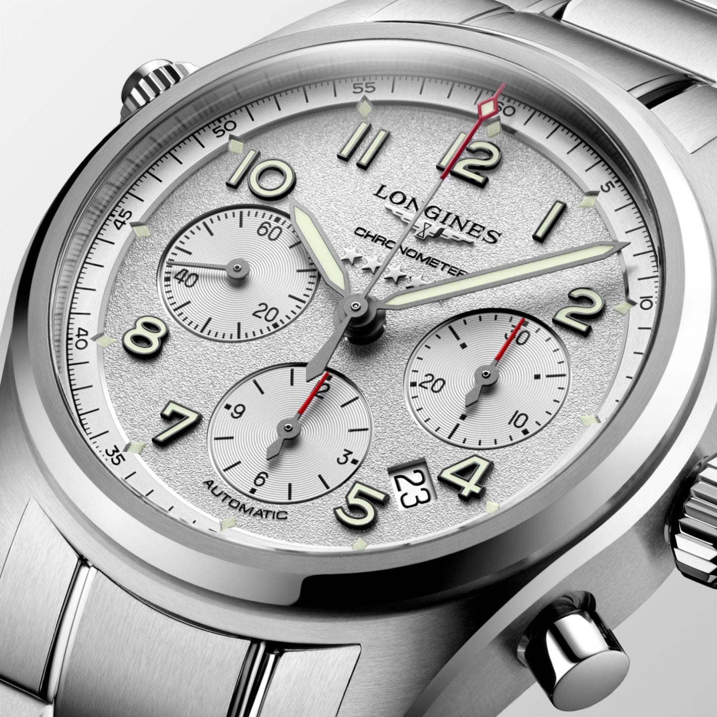 Longines orologio Longines Spirit 42mm argento automatico acciaio L3.820.4.73.6