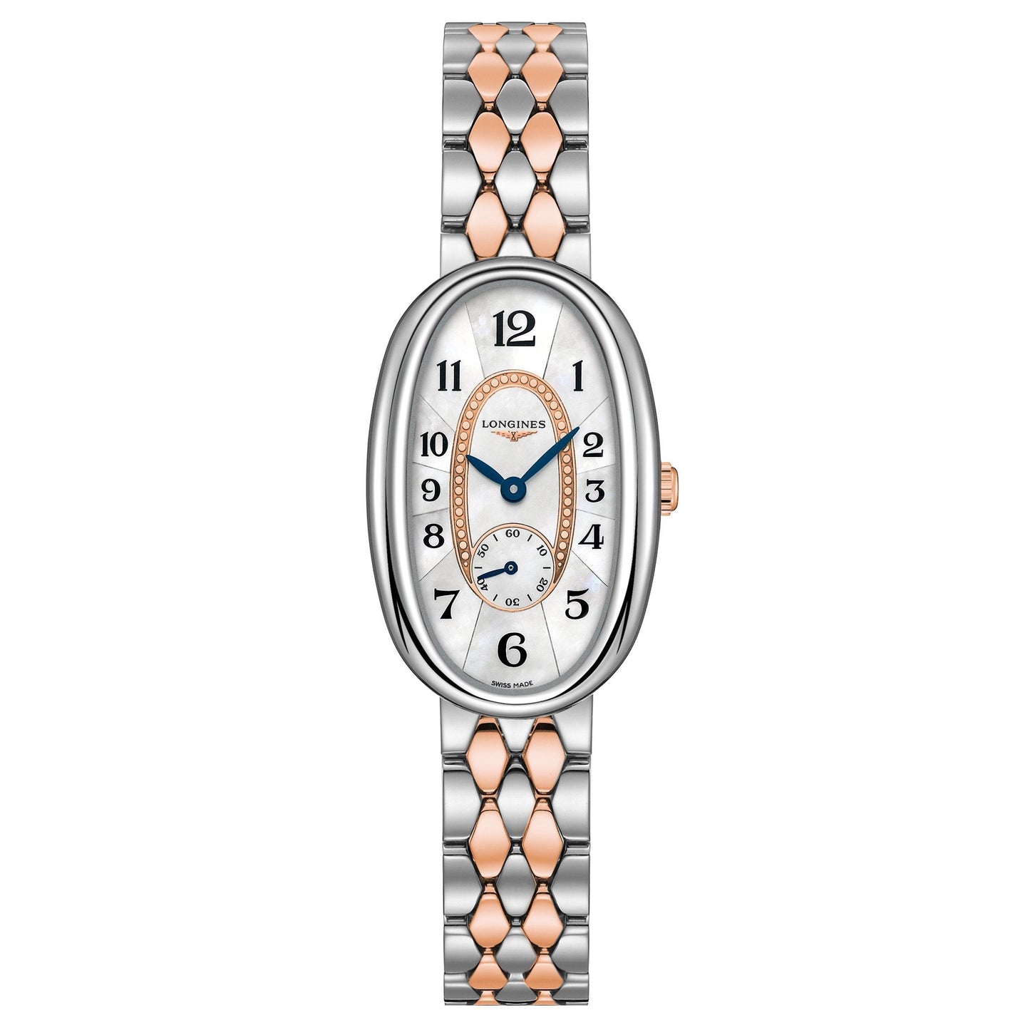Longines orologio Longines Symphonette 21.90x34.00mm madreperla quarzo acciaio e oro 18kt L2.306.5.83.7