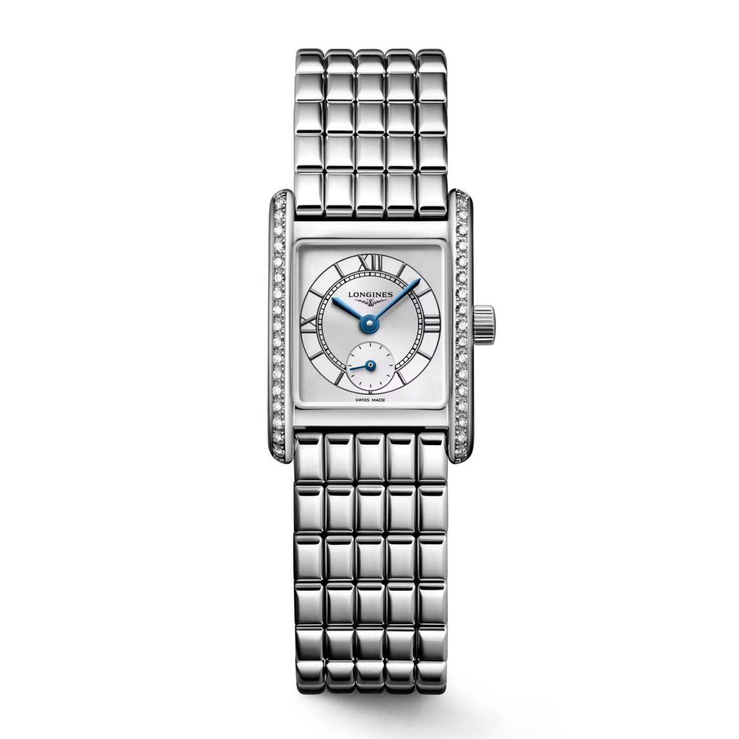 Longines Mini Dolcevita klocka 21.5x29mm silver diamanter kvarts stål L5.200.0.75.6